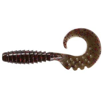 Fancy Grub 2" (10pcs.), #045 - Green Pumpkin/Red & Black