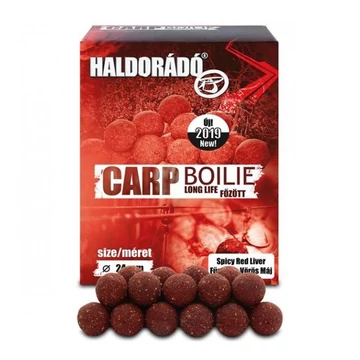 Haldorádó Carp Boilie Long Life 800g 24 mm - Fűszeres Vörös Máj