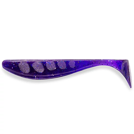 Wizzle Shad 2" (10pcs.), #060 - Dark Violet/Peacock & Silver