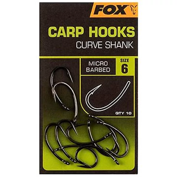 Fox Carp Hooks Wide Gape # 6 Black