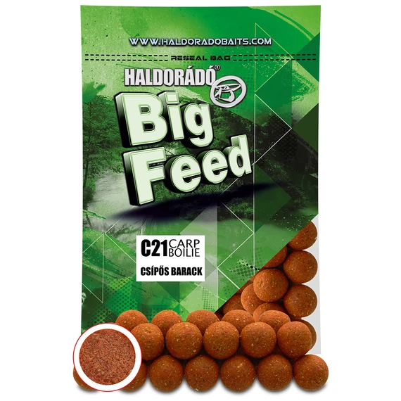 Haldorádó Big Feed - C21 Boilie - Csípős Barack