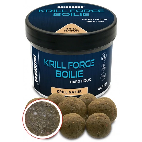 Haldorádó KRILL FORCE Boilie Hard Hook Wafter 16, 20 mm - Krill Natur