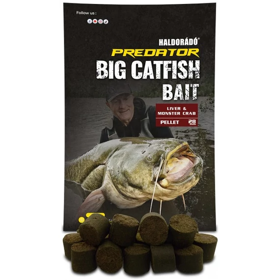 Haldorádó Catfish Bait Pellet 28 mm - Liver & Monster Crab 1 kg