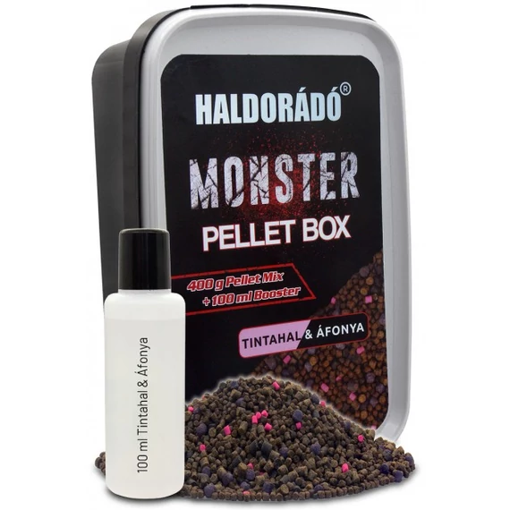 Haldorádó MONSTER Pellet Box - Tintahal & Áfonya