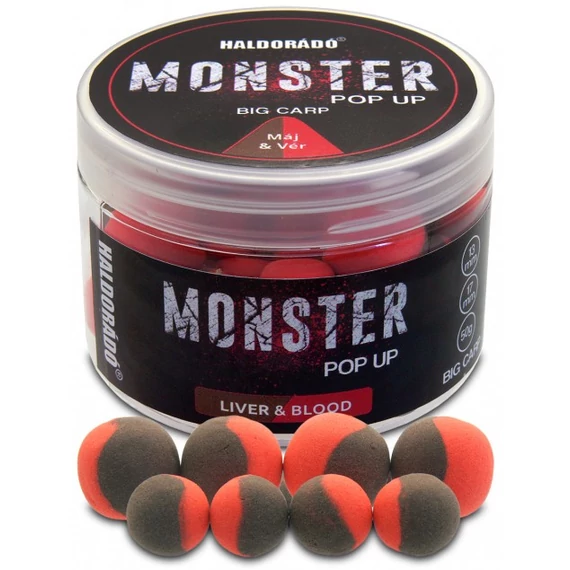 Haldorádó MONSTER Pop Up Big Carp 13, 17 mm - Máj & Vér